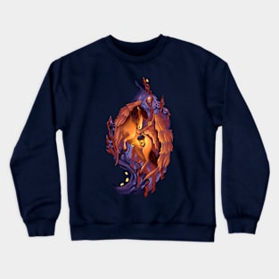 Pegasus in the night forest Crewneck Sweatshirt